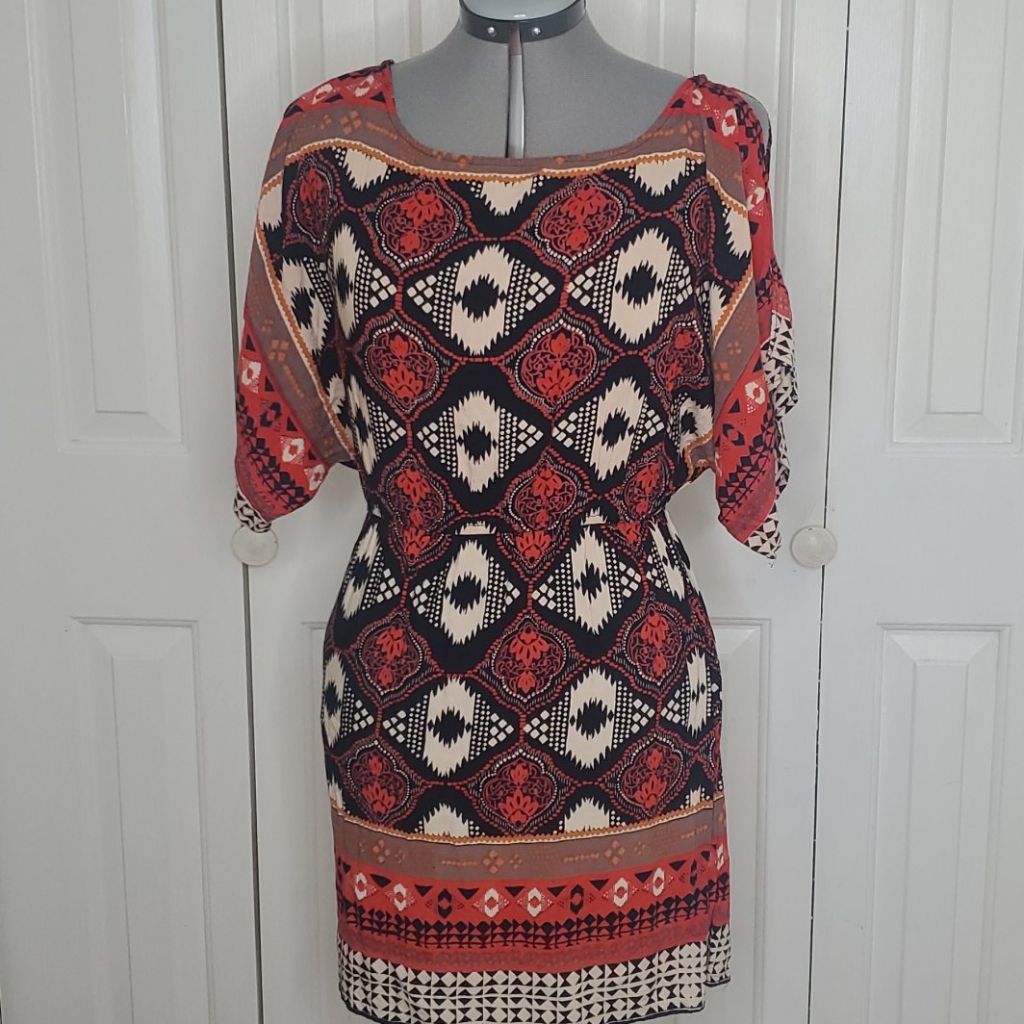 Angie Boho Aztec Print Dress Size M